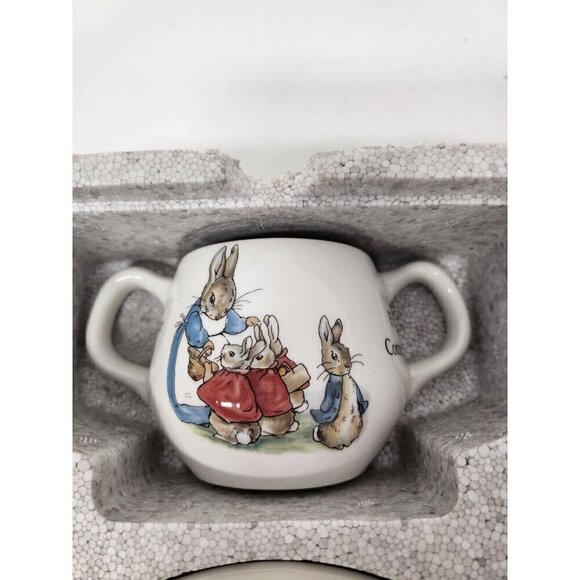 Vintage Wedgwood Peter Rabbit Kids 2 Piece Set Handled Mug And Oatmeal Bowl NEW - Picture 6 of 10